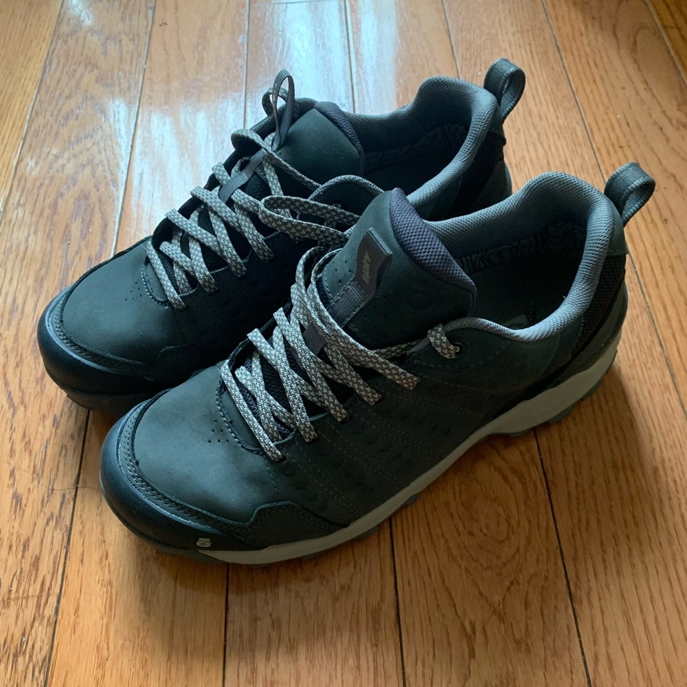 Oboz Sypes Wide Leather Waterproof Hiking Shoes Lava Rock Size 8 - Picture 4 of 10